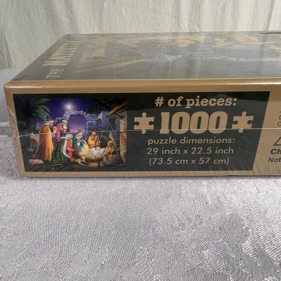New Nativity Puzzle 1000 Pc Baby Jesus Mary Joseph 29X22.5 Gemstone Christmas - Picture 4 of 6